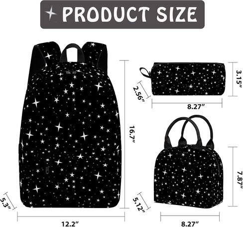 Shark 3PCS Backpack Set for Teens Elementary Middle High School, 17 Inch Lightweight Classic Backpack 3 in 1 Set for Girls Boys, Kids School Backpack with Lunch Box Pencil Case in Saudi Arabia