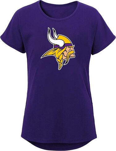 NFL Girls Youth 7-16 Team Color Dolman Primary Logo Short Sleeve T-Shirt in Saudi Arabia