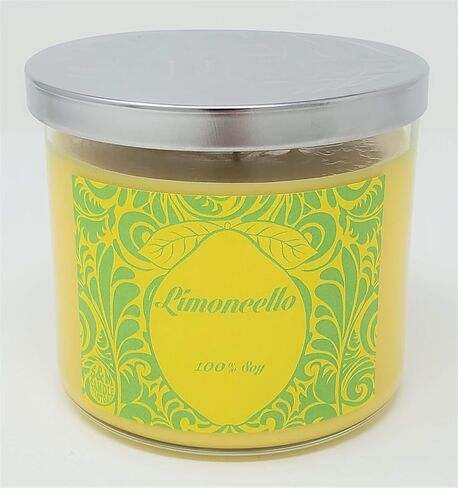 S&M Candle Factory Limoncello Candle ~ 100% Soy Wax Candle ~ Large 3 Wick Candle ~ Made in USA (Large 3 Wick) in Saudi Arabia
