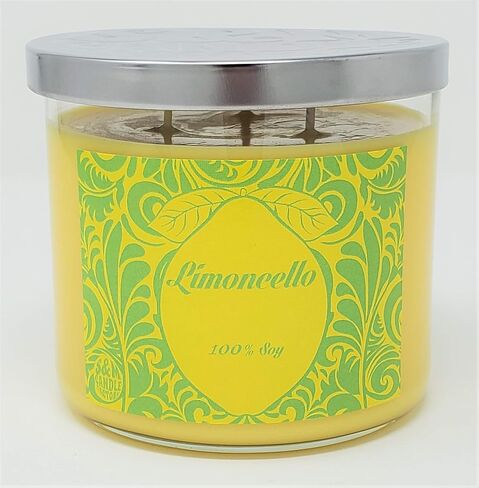 S&M Candle Factory Limoncello Candle ~ 100% Soy Wax Candle ~ Large 3 Wick Candle ~ Made in USA (Large 3 Wick) in Saudi Arabia