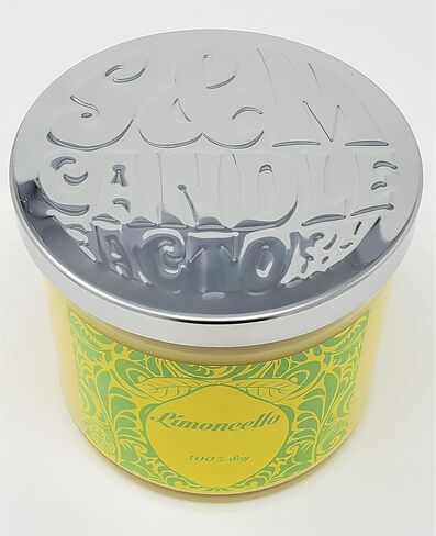 S&M Candle Factory Limoncello Candle ~ 100% Soy Wax Candle ~ Large 3 Wick Candle ~ Made in USA (Large 3 Wick) in Saudi Arabia
