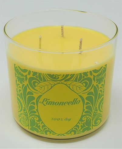 S&M Candle Factory Limoncello Candle ~ 100% Soy Wax Candle ~ Large 3 Wick Candle ~ Made in USA (Large 3 Wick) in Saudi Arabia