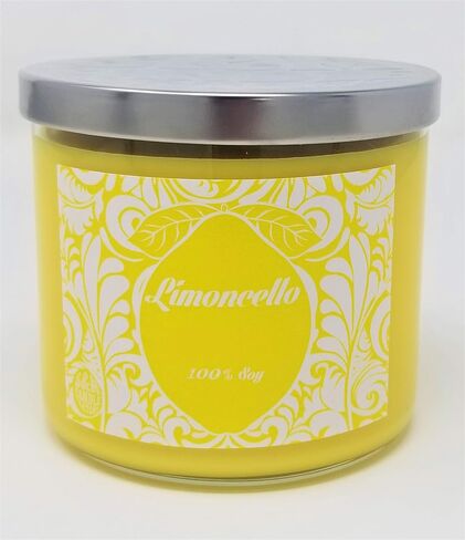 S&M Candle Factory Limoncello Candle ~ 100% Soy Wax Candle ~ Large 3 Wick Candle ~ Made in USA (Large 3 Wick) in Saudi Arabia