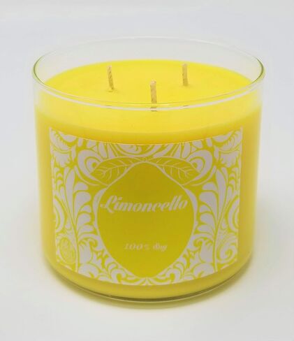 S&M Candle Factory Limoncello Candle ~ 100% Soy Wax Candle ~ Large 3 Wick Candle ~ Made in USA (Large 3 Wick) in Saudi Arabia