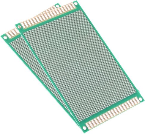 uxcell 2pcs 8x12cm Double Sided PCB Board Universal Printed Circuit Proto Board for DIY Soldering Electronic Projects Practice Test Circuit in Saudi Arabia