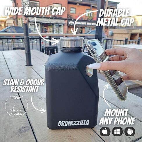 2.7L BPA-Free Jug with Magnetic Mount, Leakproof Cap, Strap - Hydration on the Go in Saudi Arabia