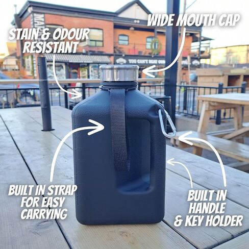 2.7L BPA-Free Jug with Magnetic Mount, Leakproof Cap, Strap - Hydration on the Go in Saudi Arabia