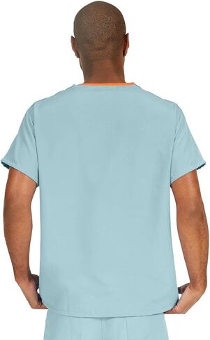 Medline 810JRLXXXL-CA PerforMAX Unisex Reversible V-Neck Scrub Top, 2 Pockets, Royal Blue, 3XL in Saudi Arabia