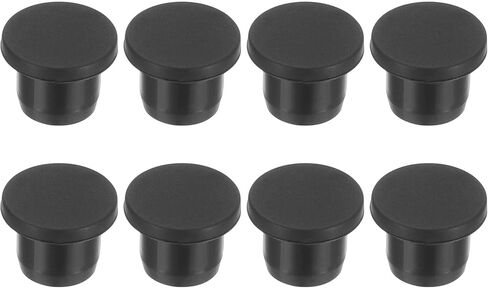 PATIKIL 10mm Diameter Rubber Hole Plugs, 8 Pcs Silicone Rubber Round Hole Stoppers for 9-10mm Hole, Black in Saudi Arabia