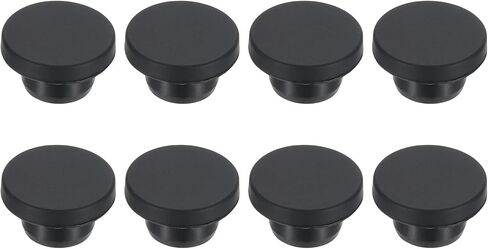 PATIKIL 10mm Diameter Rubber Hole Plugs, 8 Pcs Silicone Rubber Round Hole Stoppers for 9-10mm Hole, Black in Saudi Arabia