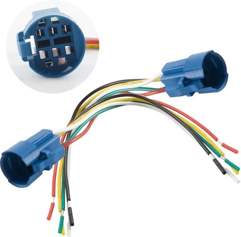 Paialu 2 قطعة 22 مم مفتاح زر الضغط، 12 فولت مقاوم للماء حلقة زرقاء ضوء LED مفتاح زر ضغط معدني مع قابس توصيل - 1NO 1NC مفتاح ضغط دائري للسيارة قارب بحري in Kuwait