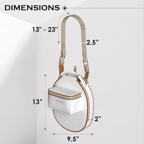 Pickleball Paddle Bag Leather Crossbody with Adjustable Fashionable Strap and Fence Hook in Saudi Arabia