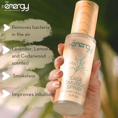 Sage smudge kit. Soy Wax Candles. Sage Spray for Cleansing Negative Energy & Protection. Ideal for Meditation, Aromatherapy, Reiki. Good vibes candle set. in Saudi Arabia