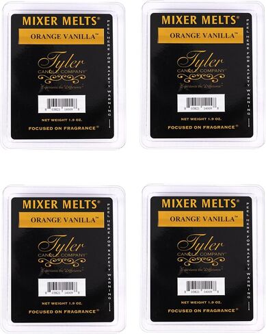 Tyler Candle Company Orange Vanilla 1.9 Ounce Scented Mixer Wax Melt Cubes for Tart Burner, Pack of 4 in Saudi Arabia