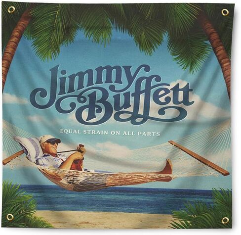 JGQ Jimmy Poster Buffett Tapestry، غرفة المعيشة للرجال كهف غرفة النوم والحفلات معلقة على الحائط (4 أقدام × 4 أقدام) in Kuwait