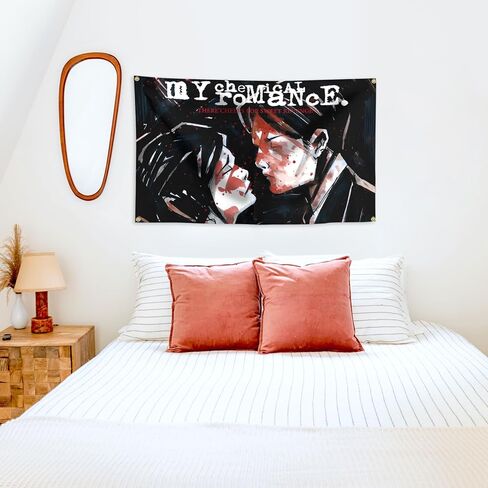 JaHMu My Album Cheical Rock Music Romance Cartoon Fun Tapestry 3 × 5FT Bedroom, Living Room, Door And Window Man Cave Decoration With 4 Brass Locking Rings in Saudi Arabia