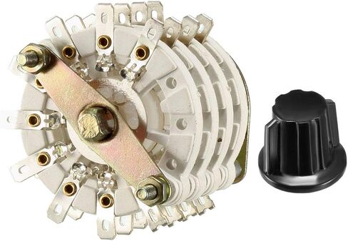 uxcell 4P8T 4 Pole 8 Position 4 Deck Band Channel Rotary Switch Selector with Knob in Saudi Arabia