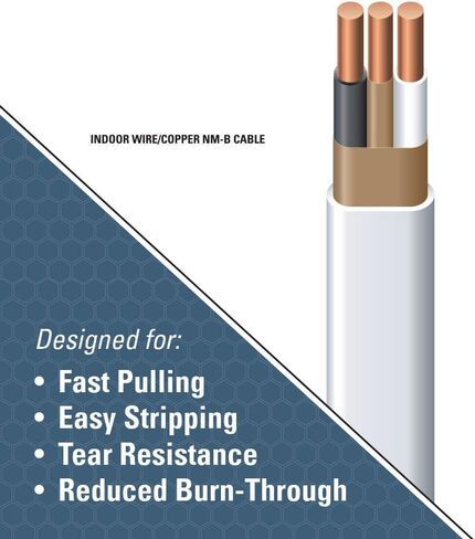 Southwire 28827422 50' 14/2 with Ground Romex Brand SIMpull Residential Indoor Electrical Copper Wire Type NM-B, White in Saudi Arabia