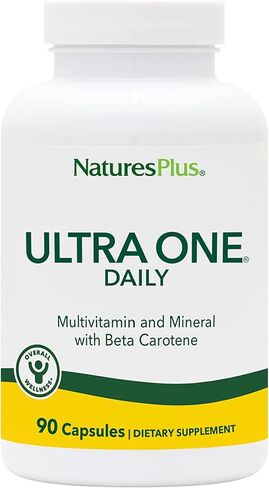 NaturesPlus Ultra One - 90 Easy to Swallow Capsules - High Potency Once Daily Multivitamin & Mineral Supplement, Energy Booster - Vegetarian, Gluten-Free - 90 Servings in Saudi Arabia