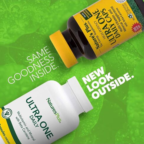 NaturesPlus Ultra One - 90 Easy to Swallow Capsules - High Potency Once Daily Multivitamin & Mineral Supplement, Energy Booster - Vegetarian, Gluten-Free - 90 Servings in Saudi Arabia