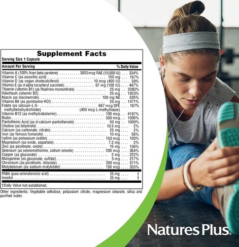 NaturesPlus Ultra One - 90 Easy to Swallow Capsules - High Potency Once Daily Multivitamin & Mineral Supplement, Energy Booster - Vegetarian, Gluten-Free - 90 Servings in Saudi Arabia