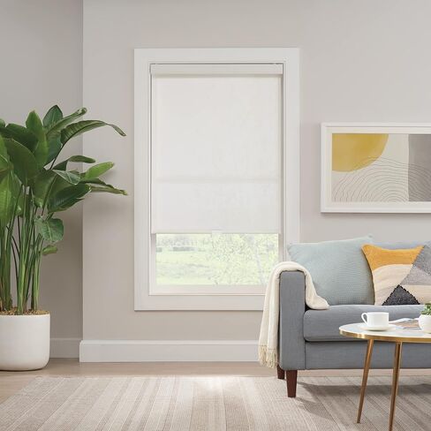 ECLIPSE Solar Modern Cordless Light Filtering Privacy Window Roller Shade for Bedroom or Living Room (1 Pack), 23 in x 72 in, Black in Saudi Arabia