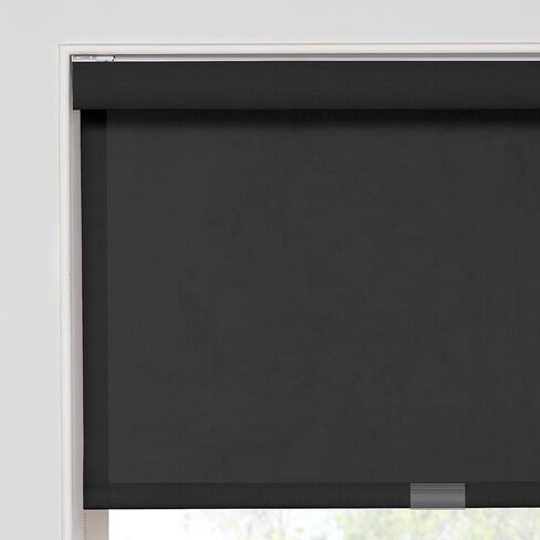 ECLIPSE Solar Modern Cordless Light Filtering Privacy Window Roller Shade for Bedroom or Living Room (1 Pack), 23 in x 72 in, Black in Saudi Arabia