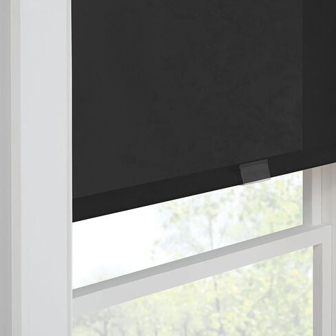 ECLIPSE Solar Modern Cordless Light Filtering Privacy Window Roller Shade for Bedroom or Living Room (1 Pack), 23 in x 72 in, Black in Saudi Arabia
