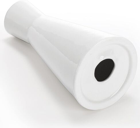 مجموعة ZEAYEA مكونة من 3 حوامل شموع من السيراميك، حوامل شموع حديثة لطاولة الزفاف المركزية هدية الترحيب بالمنزل، حامل شموع مستدقة بيضاء مزخرفة بحافة ذهبية لديكور المنزل للحفلات in Kuwait