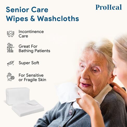 Disposable Dry Wipes for Adults & Baby - 25 Count (1 Pack) - Gentle & Durable Washcloths for Incontinence and Skin Care - 7" x 13" Travel Size - Non-Moistened Hospital Grade Cleansing Cloths in Saudi Arabia