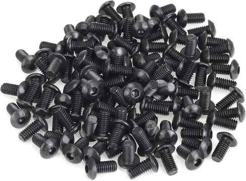 365 Pieces M4 Screws Nuts Washers Set Black, Sutemribor M4 x 6/8/10/12/16/20/25mm Hex Socket Head Cap Screws Nuts Washers Assortment Kit, 12.9 Grade Alloy Steel, Fully Threaded in Saudi Arabia