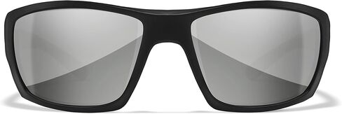 نظارات Wiley X Kobe الشمسية، نظارات أمان ANSI Z87 للرجال والنساء، حماية للعين من الأشعة فوق البنفسجية للرماية وصيد الأسماك وركوب الدراجات والرياضات الشديدة، إطارات سوداء، عدسات فضية ملونة in Kuwait