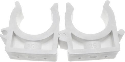 20 قطعة من أنابيب المياه البلاستيكية على شكل حرف U بيضاء حليبية لقطر خارجي 25 مم متوافق مع 3/4 بوصة قطر داخلي أنبوب PVC بدون خياطة بطاقة أنابيب خالية من الأظافر للمطبخ والحمام والشرفة مشبك أنابيب ثابت in Kuwait