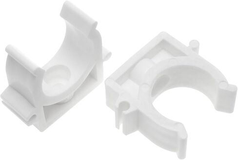 20 قطعة من أنابيب المياه البلاستيكية على شكل حرف U بيضاء حليبية لقطر خارجي 25 مم متوافق مع 3/4 بوصة قطر داخلي أنبوب PVC بدون خياطة بطاقة أنابيب خالية من الأظافر للمطبخ والحمام والشرفة مشبك أنابيب ثابت in Kuwait