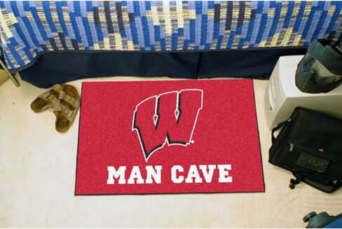 FANMATS 14708 NCAA - سجادة ويسكونسن بادجرز مان كيف ستارتر - 19 بوصة. × 30 بوصة. | سجادة ديكور المنزل لمحبي الرياضة وبساط خلفي in Saudi Arabia