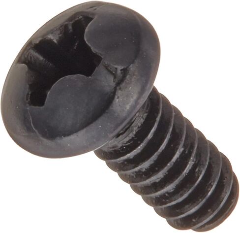 Small Parts Steel Pan Head Machine Screw, Black Oxide Finish, Meets ASME B18.6.3, #2 Phillips Drive, #6-32 Thread Size, 5/16" Length, Fully Threaded, Import (Pack of 100) in Saudi Arabia