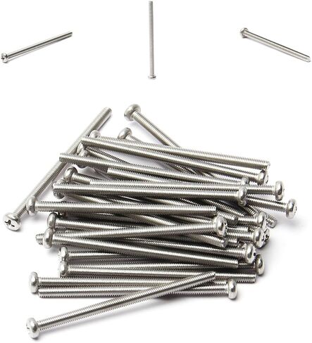 Yinpecly M3 x 50mm Machine Screws Pan Phillips Cross Head Screw 304 Stainless Steel Fasteners Bolts Silver Gray 30Pcs in Saudi Arabia