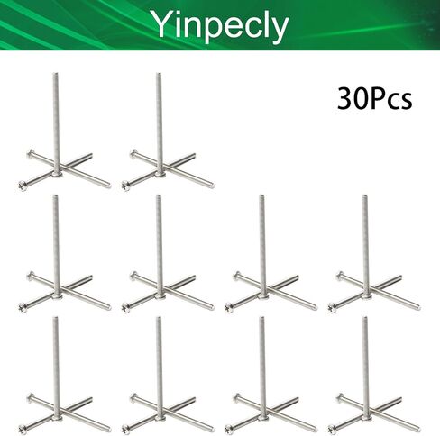 Yinpecly M3 x 50mm Machine Screws Pan Phillips Cross Head Screw 304 Stainless Steel Fasteners Bolts Silver Gray 30Pcs in Saudi Arabia