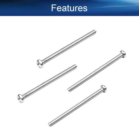 Yinpecly M3 x 50mm Machine Screws Pan Phillips Cross Head Screw 304 Stainless Steel Fasteners Bolts Silver Gray 30Pcs in Saudi Arabia