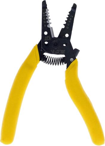 IDEAL Electrical 45-615 Reflex Super T Stripper - 8-18 AWG Solid, Yellow, Wire Stripper, Plier Nose, Slide Lock, Textured Grips in Saudi Arabia