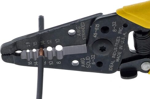 IDEAL Electrical 45-615 Reflex Super T Stripper - 8-18 AWG Solid, Yellow, Wire Stripper, Plier Nose, Slide Lock, Textured Grips in Saudi Arabia