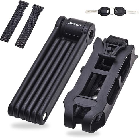Folding Bike Lock, Heavy Duty Anti Theft Foldable Bike Locks with 2 Keys and Frame Mount, Fold-up Bicycle Lock for Bicycle, Motorcycle, Ladders, 85cm/33.5in in Saudi Arabia