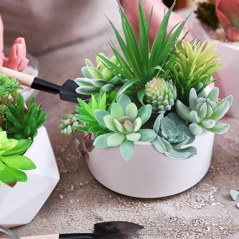 80 Pcs Artificial Succulents Plastic Succulents Realistic Textured Assorted Decorative Faux Succulent Fake Faux Succulents Unpotted for Lotus Landscape Garden Arrangement (Lovely Style) in Saudi Arabia
