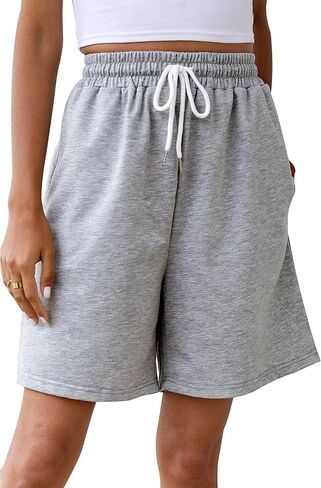 Women's Bermuda Shorts Jersey Shorts with Pockets Casual Basic Jersy Shorts Gym Shorts with Pockets in Saudi Arabia