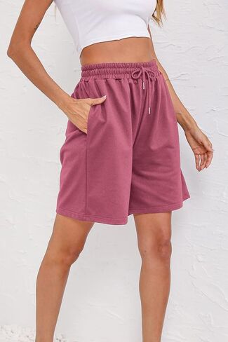 Women's Bermuda Shorts Jersey Shorts with Pockets Casual Basic Jersy Shorts Gym Shorts with Pockets in Saudi Arabia