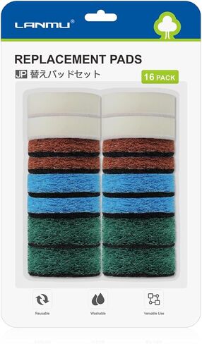 عبوة من 16 قطعة من وسادات تنظيف الرؤوس البديلة من LANMU متوافقة مع جهاز تنظيف الطاقة اللاسلكي من رابرميد ريفيل in Kuwait