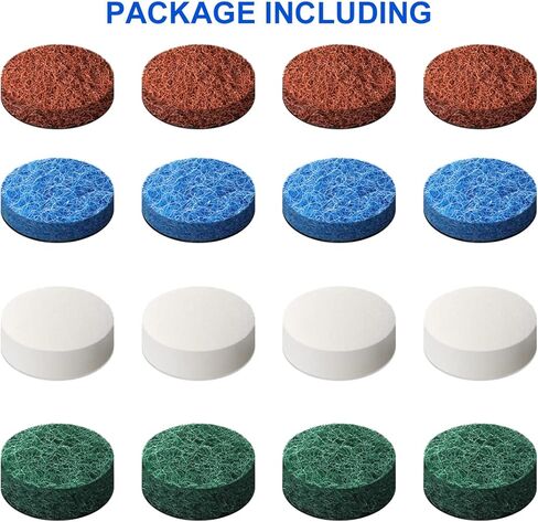 عبوة من 16 قطعة من وسادات تنظيف الرؤوس البديلة من LANMU متوافقة مع جهاز تنظيف الطاقة اللاسلكي من رابرميد ريفيل in Kuwait