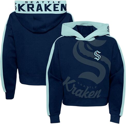 Outerstuff Seattle Kraken Youth Girls مقاس 7-16 كنزة صوفية من الصوف in Saudi Arabia