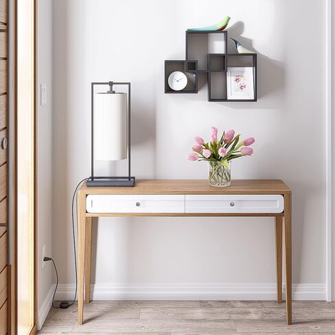 Ballucci Modern Interlocking Cube Floating Shelves, Wall Mount Wood Square Shelves for Living Room, Bedroom, Bathroom, Easy to Install Wall Decor Box Shelves, Black in Saudi Arabia