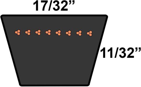 D&D PowerDrive 1320 V Belt, 1 Band, Rubber in Saudi Arabia